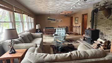 Televisión, chimenea