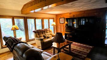 Televisión, chimenea