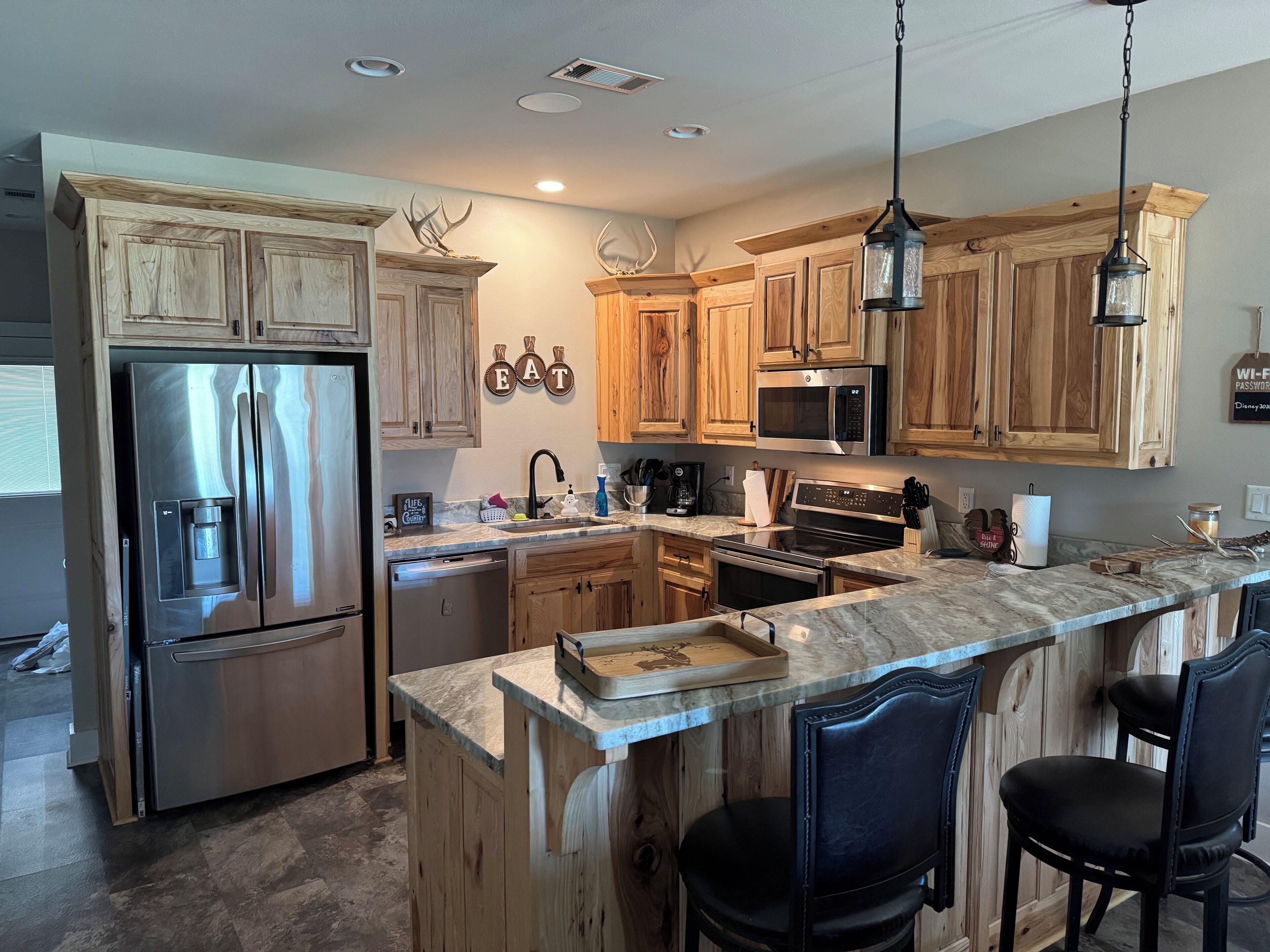 Microwave, oven, stovetop, dishwasher