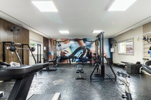 Fitness facility - Flats Praia Uberlândia - Apartment close to Praia Clube - Leisure area 24-hour doorman (Uberlândia)