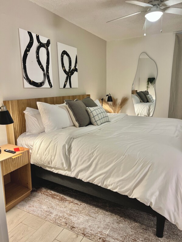 1 bedroom, internet, bed sheets