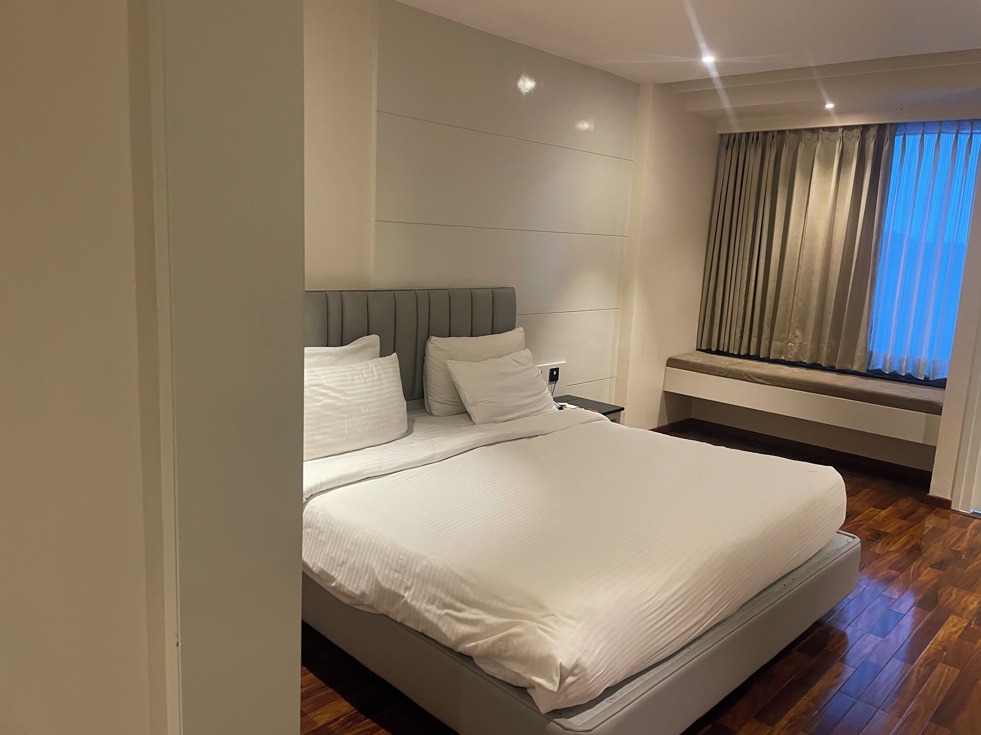 In-room safe, desk, blackout curtains, soundproofing