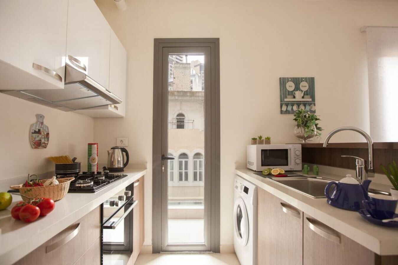 公寓, 2 间卧室, 厨房, 城市景观 | 私人厨房 | 大冰箱、微波炉、烤箱、炉灶