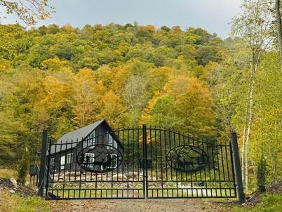 Modern Black-Clad 3BR with Private Pond in Callicoon Center