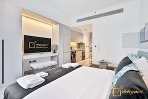 1 chambre, fer et planche à repasser, Wi-Fi, draps fournis