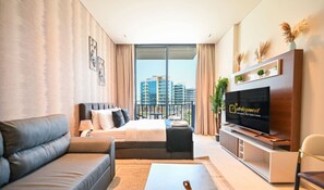 1 غرفة نوم ومكتب ومكواة/لوح كي وواي فاي