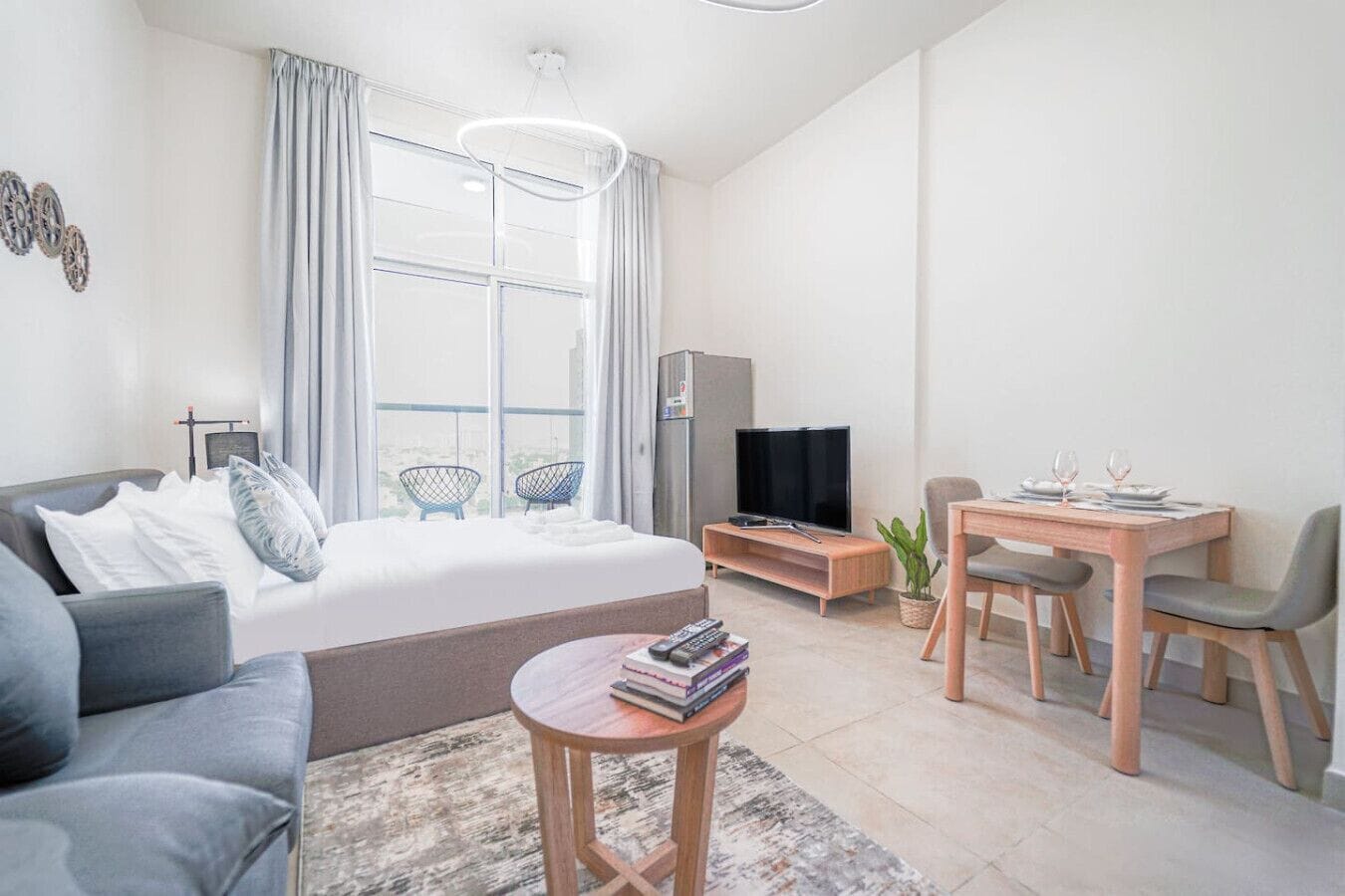 1 غرفة نوم ومكتب ومكواة/لوح كي وواي فاي