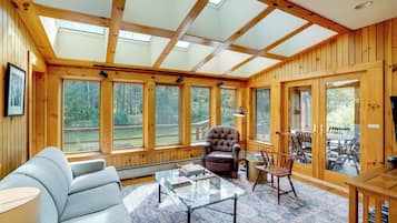 Télévision, cheminée, livres, vidéothÚque