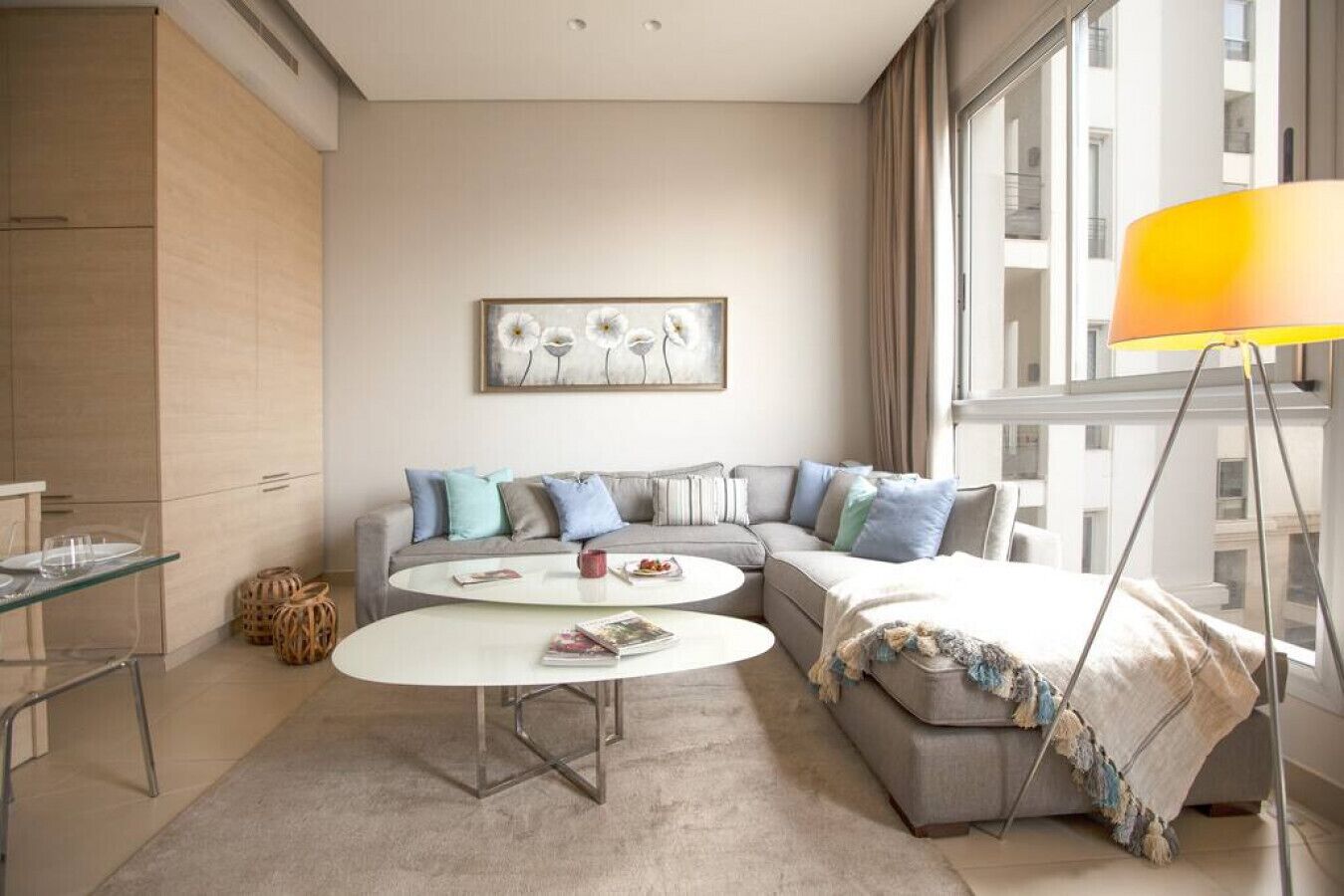 Apartment, 1 Double Bed, Kitchen, City View | Living room | 50-inch Smart TV with digital channels, streaming services