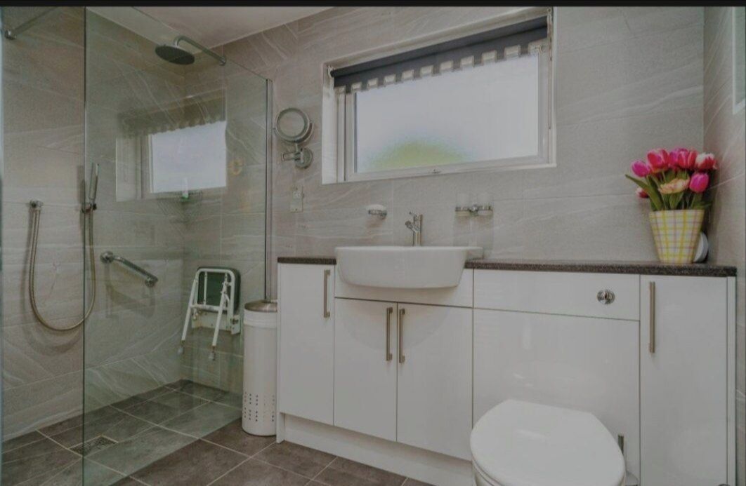 Shower, soap, toilet paper