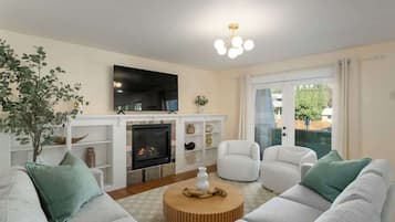 Een televisie en een kantoor