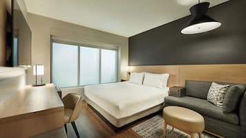 Desk, blackout drapes, iron/ironing board, free WiFi