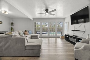 TV, video games, table tennis, music library