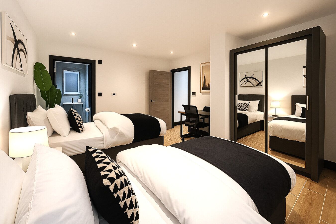 2 bedrooms, desk, iron/ironing board, free WiFi