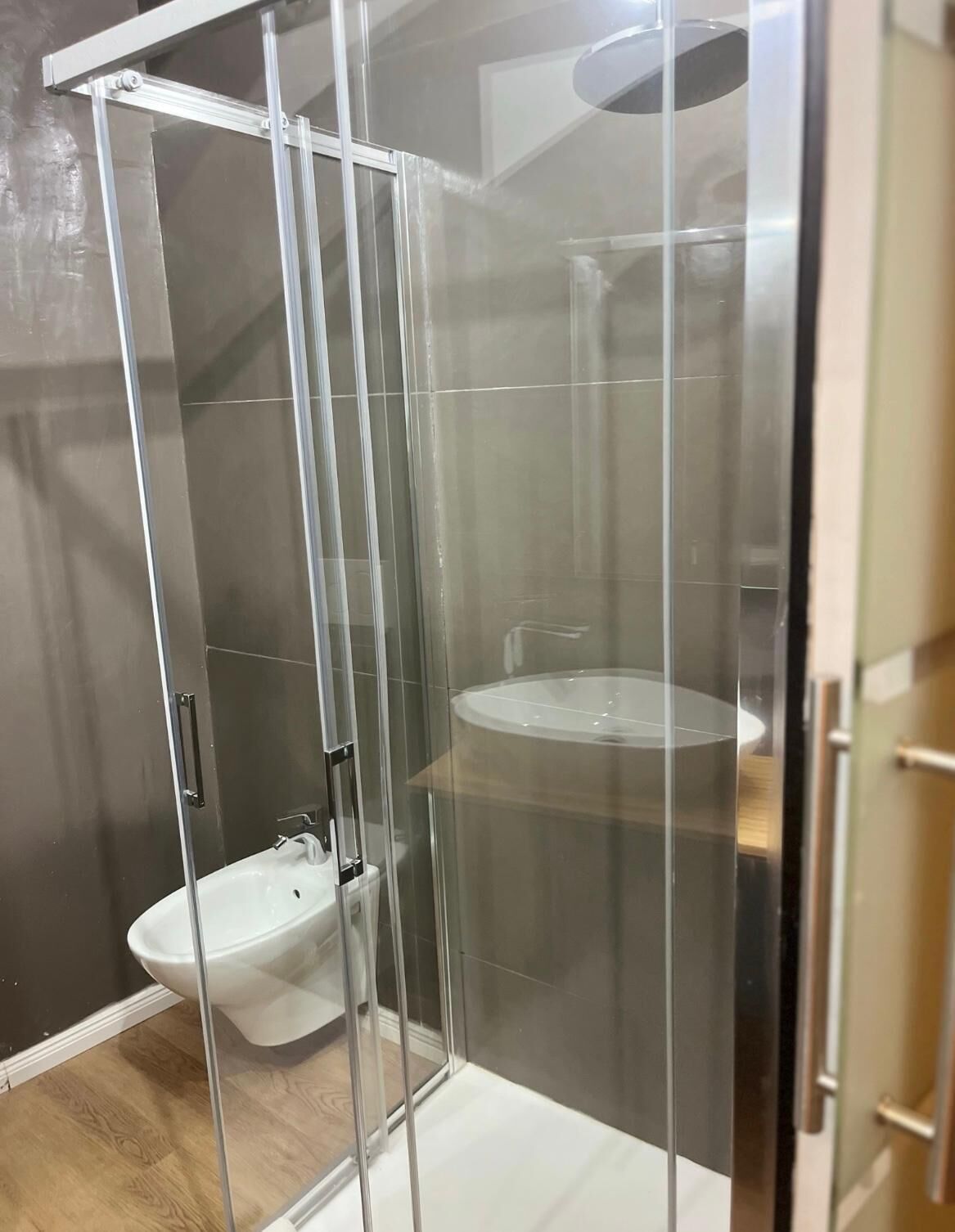 Dusche, Haartrockner, Bidet, Handtücher