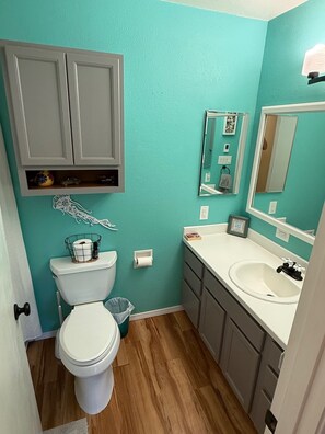 Shower, bidet, soap, toilet paper - Amazing 3-bedroom house with fitness room in Anchorage (Anchorage)