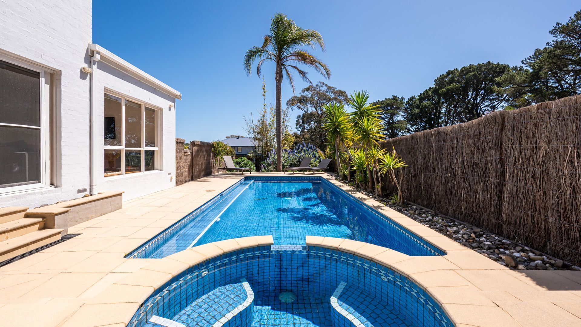 A heated pool