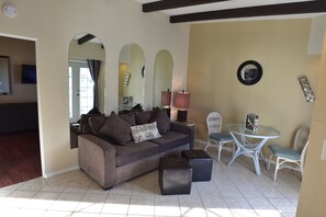 Deluxe Suite, 1 King Bed with Sofa bed, Desert View | Living area - Mykonos Desert Suites  (Palm Springs)