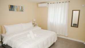 2 bedrooms, iron/ironing board, WiFi, bed sheets