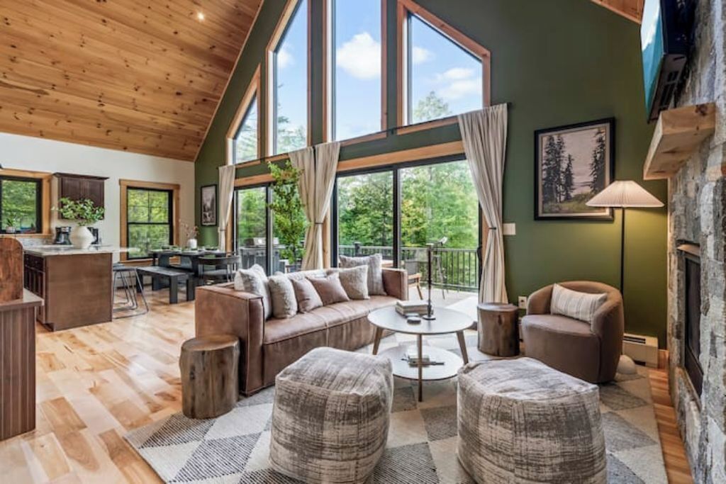 Smart TV, fireplace, video games, foosball