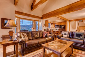 TV, fireplace, table football