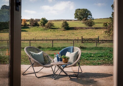 Peaceful two-bedroom barn with private meadow, modern comforts, and direct access to Yorkshire Dale