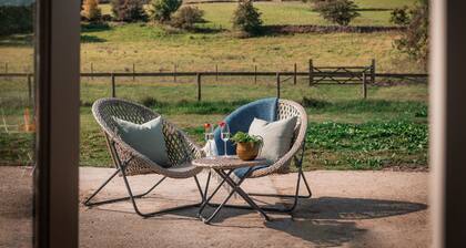 Peaceful two-bedroom barn with private meadow, modern comforts, and direct access to Yorkshire Dale