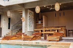 2 outdoor pools, open 8:00 AM to 9:00 PM, sun loungers - Casa Ampa Zikatela - Brisas de Zicatela- Puerto Escondido (Brisas de Zicatela)