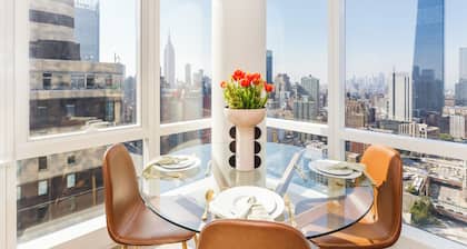 5 Star Luxury 2-bedroom KING Beds condo with best views of Empire State Building