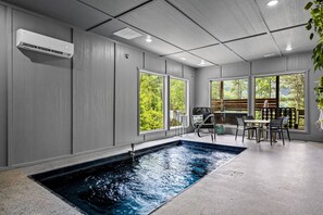 Indoor pool, a heated pool