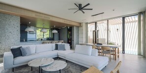 Luksushuvila, 3 makuuhuonetta, yksityinen uima-allas | Oleskelualue