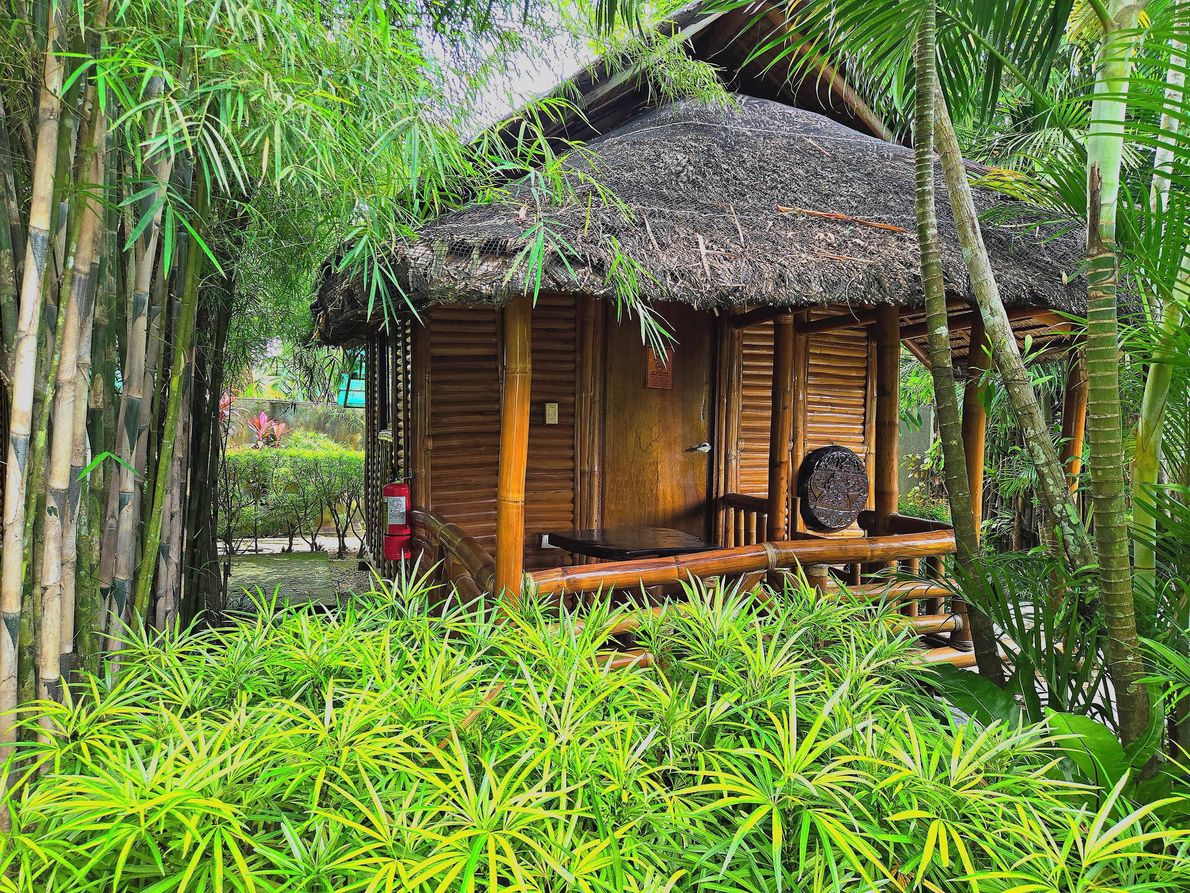 Deluxe bungalow, balkon, uitzicht op tuin | Een strijkplank/strijkijzer, gratis wifi