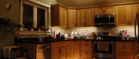 Microwave, oven, stovetop, dishwasher