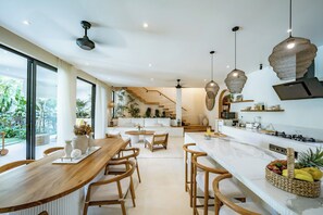 Luxury Villa, 3 Bedrooms, Patio, Pool View | Dining room