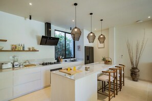 Luxury Villa, 3 Bedrooms, Patio, Pool View | Private kitchen - Kayana Villa Uluwatu (Pecatu)