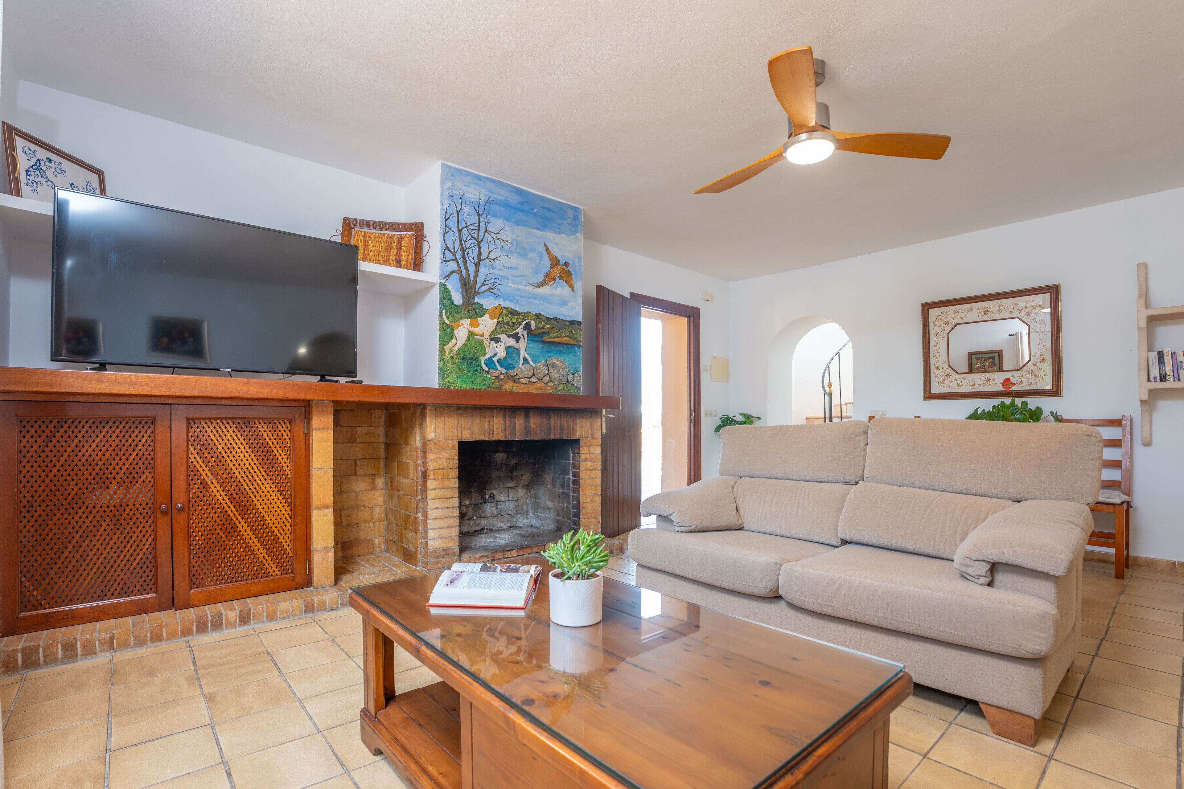 Fireplace, table tennis