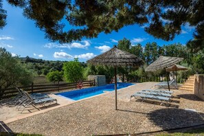 Pool - S'HORT DE SA BAGURA 4 - Rural Apartment in Mallorcan Agrotourism with Pool and Free Wi-Fi (Sant Llorenç des Cardassar)