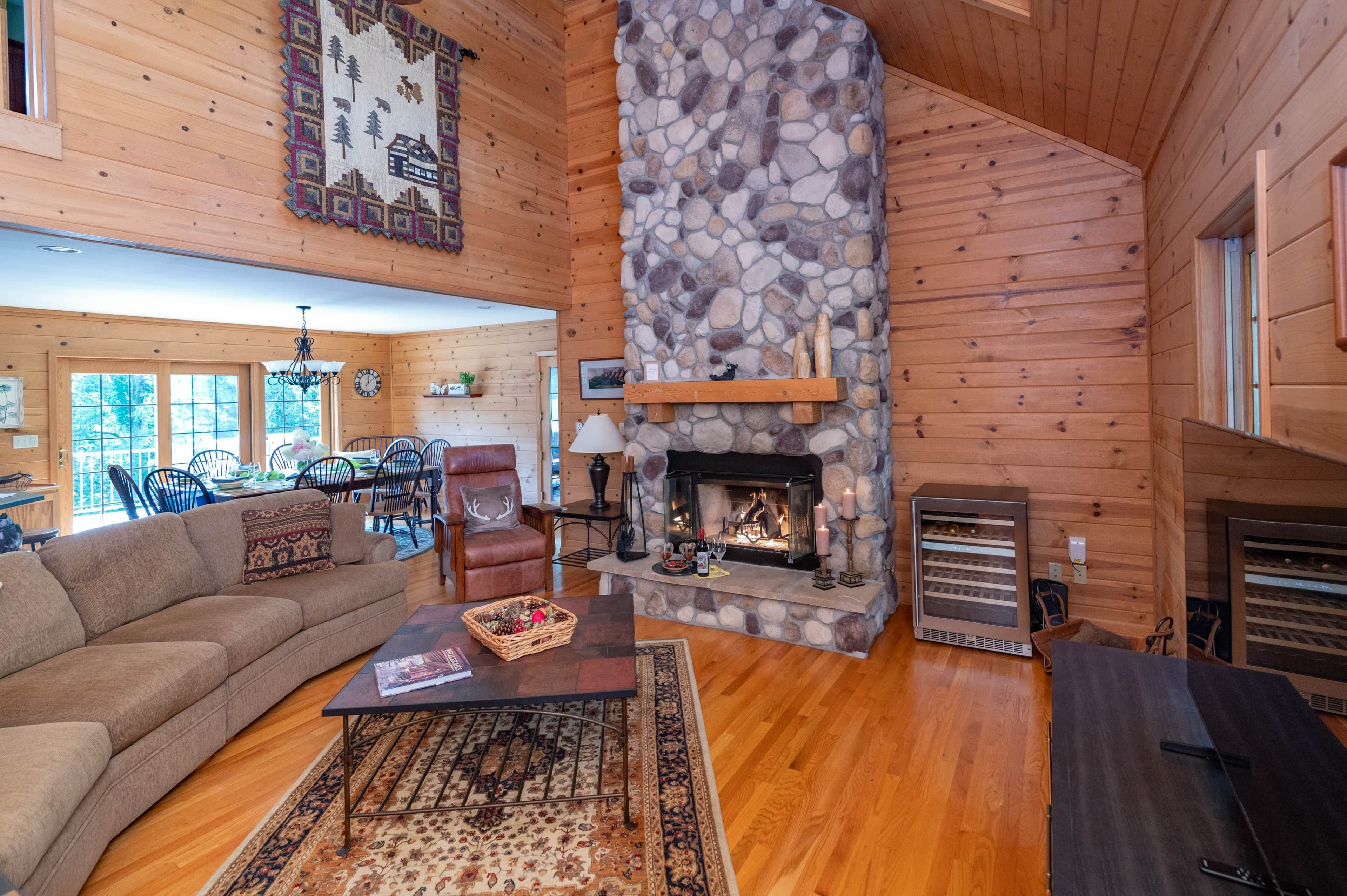 TV, fireplace, DVD player