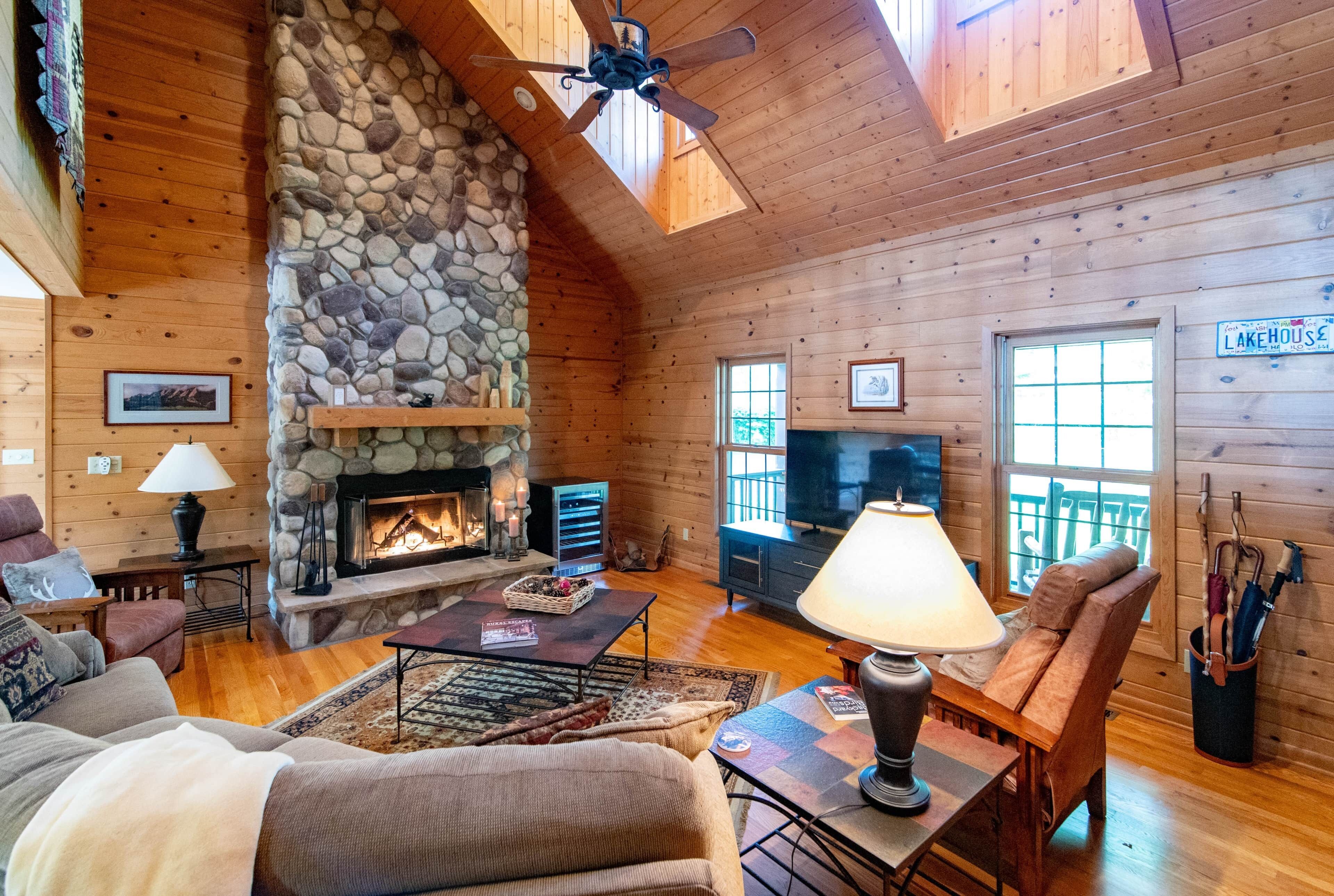 TV, fireplace, DVD player