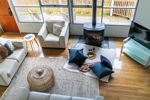 Cheminée, espaces bureaux