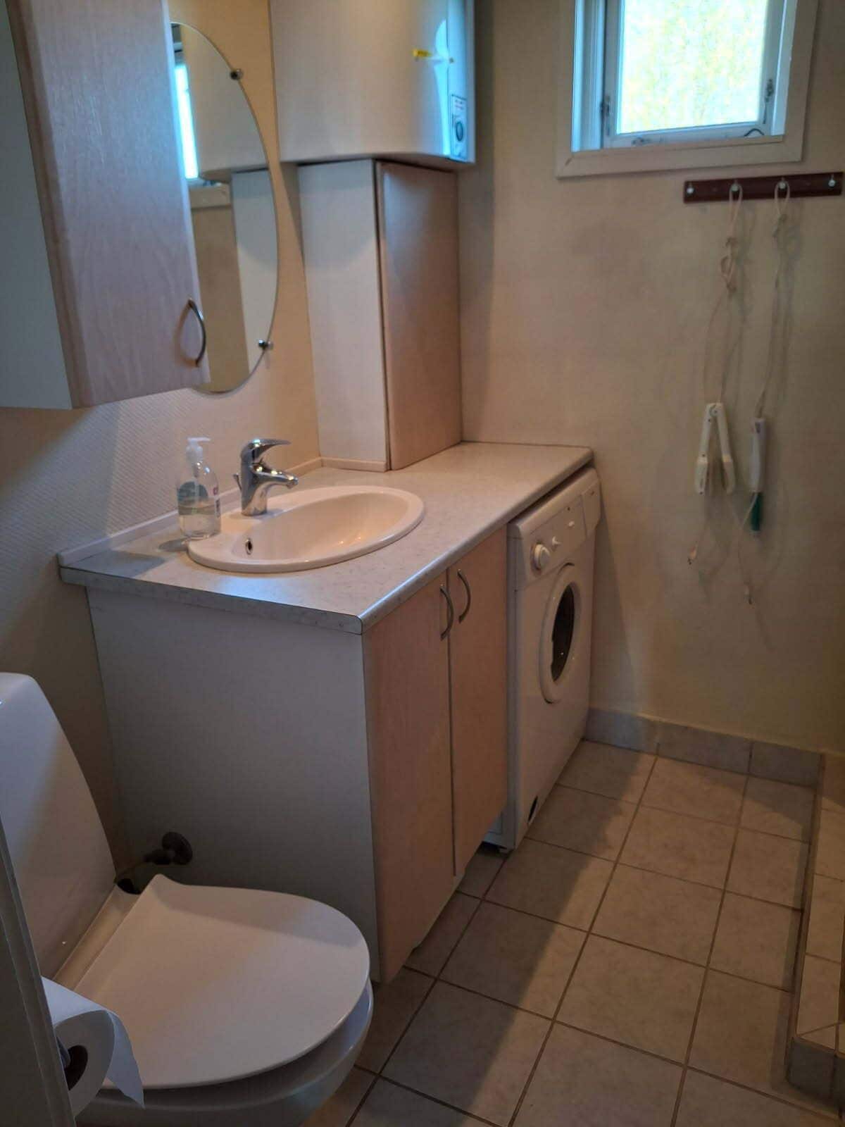 Shower, hair dryer