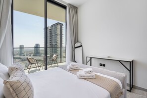 独特公寓, 阳台, 城市景观 | 客房内保险箱、特色装修、特色家居、遮光窗帘