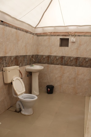 Towels, soap, shampoo, toilet paper