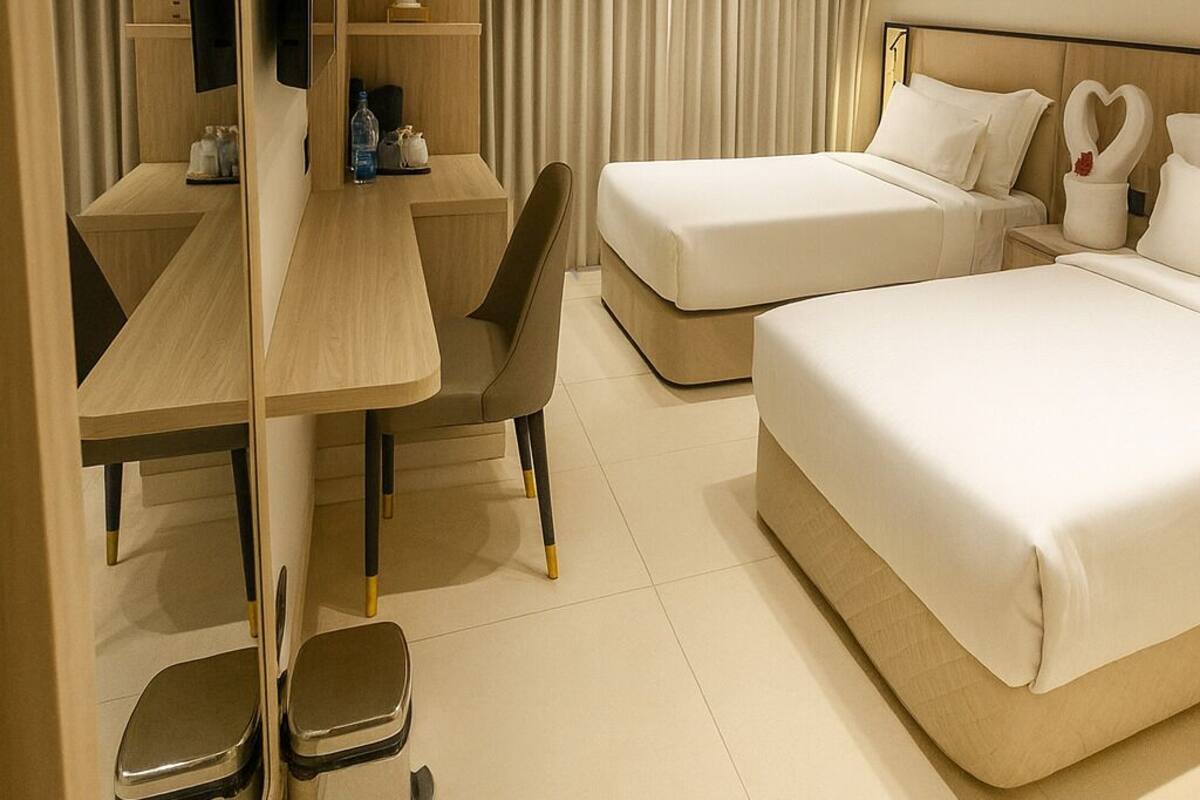 Quarto duplo standard | Escrivaninha, Wi-Fi de cortesia