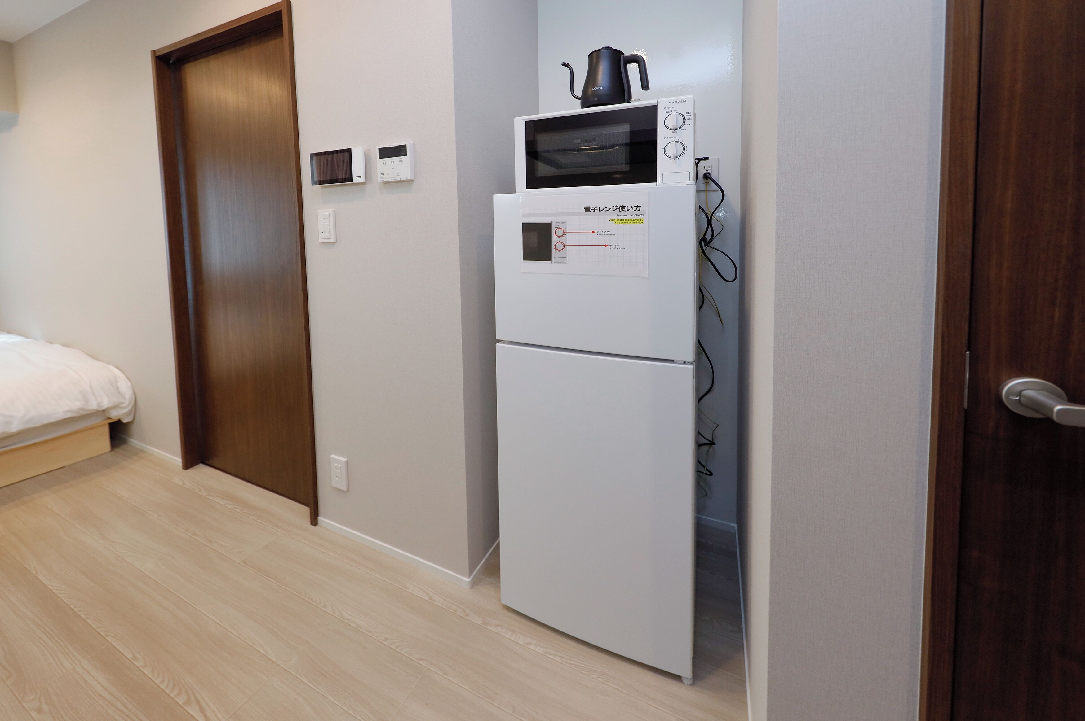 C(4p) | 専用キッチン | 冷蔵庫、電子レンジ、コンロ、電気ポット