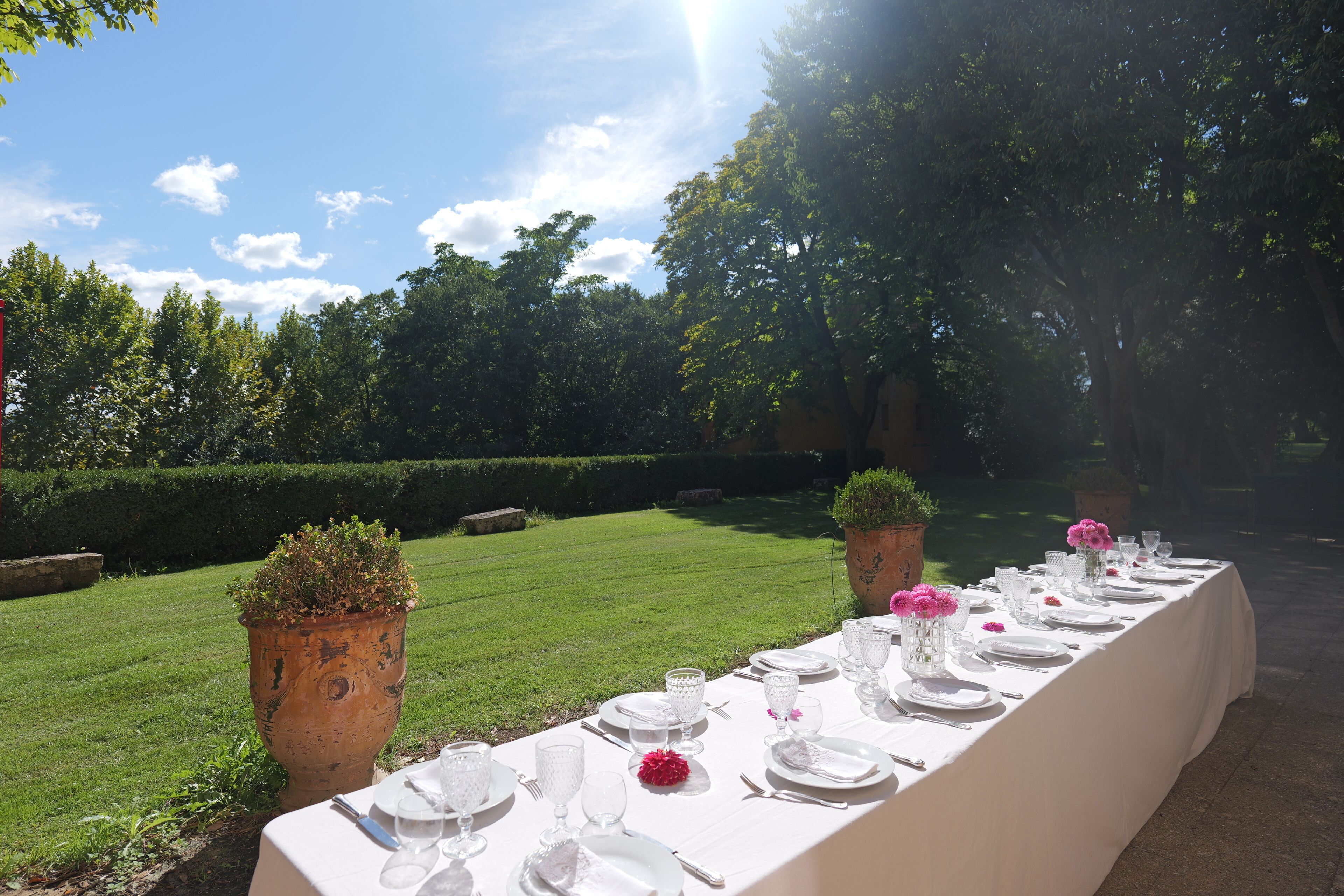 Espace banquet en plein air