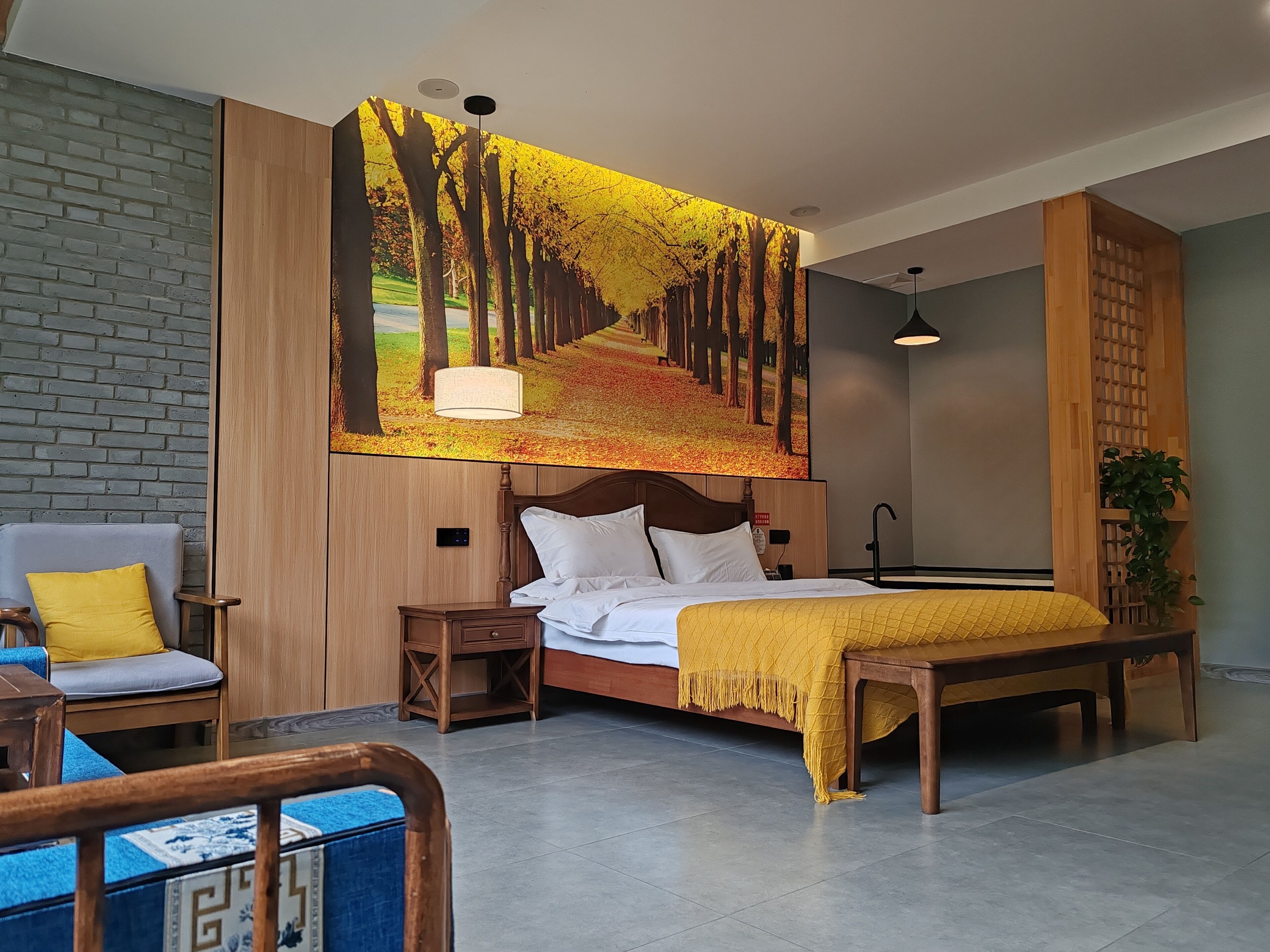 滨河大床房 | 遮光布/窗簾、隔音、熨斗/熨衣板、免費無線上網