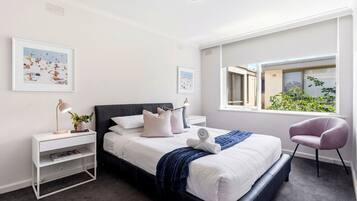 2 bedrooms, iron/ironing board, travel crib, WiFi