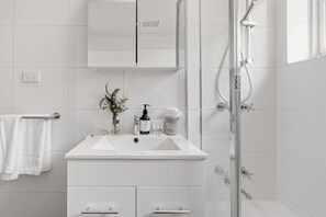 Hair dryer, towels