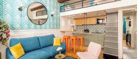 Leilighet | Oppholdsområde | Smart-TV, Netflix, strømmetjenester og kontorer